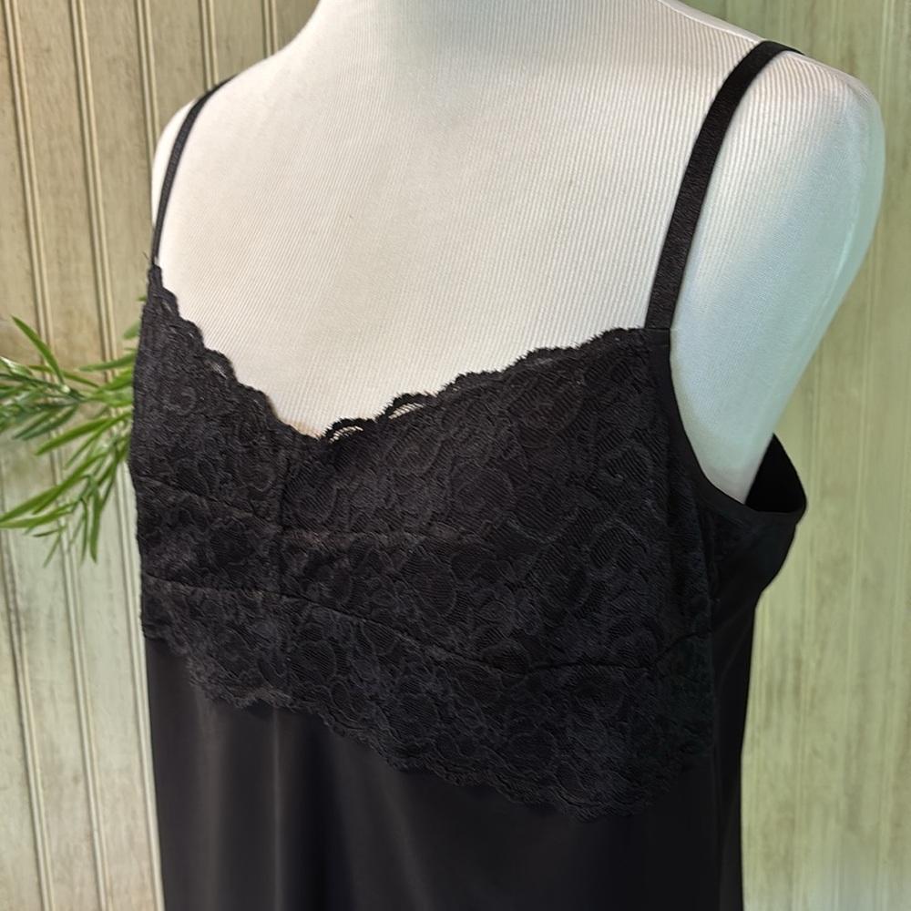 Soma Black Lace Sleepwear Lingerie Camisole Top, Large, NWOT, Nylon, Spandex